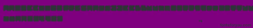 Squares-Schriftart – Schwarze Schriften auf violettem Hintergrund