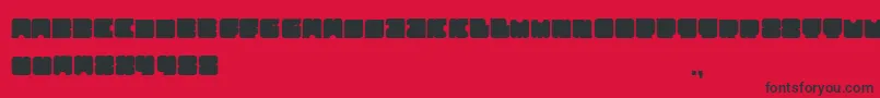 Squares-fontti – mustat fontit punaisella taustalla