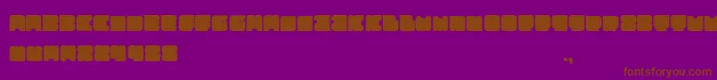フォントSquares – 紫色の背景に茶色のフォント