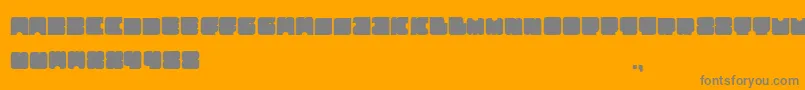 Squares-Schriftart – Graue Schriften auf orangefarbenem Hintergrund