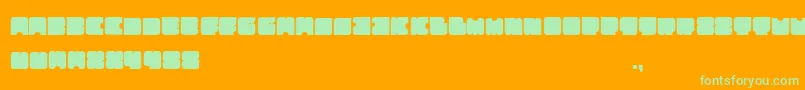 フォントSquares – オレンジの背景に緑のフォント