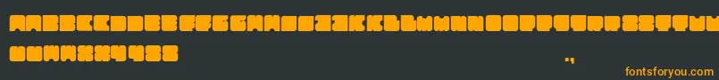 Squares Font – Orange Fonts on Black Background