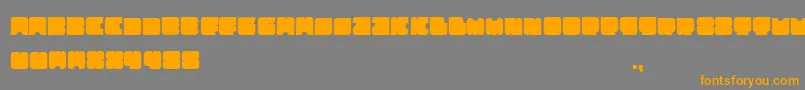 Squares Font – Orange Fonts on Gray Background