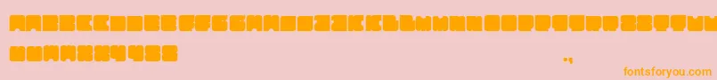 Шрифт Squares – оранжевые шрифты на розовом фоне