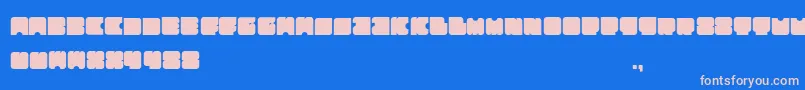 Squares Font – Pink Fonts on Blue Background