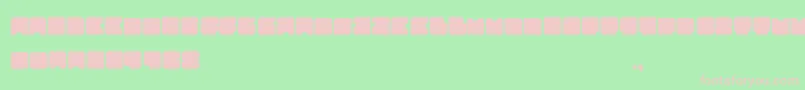 Czcionka Squares – różowe czcionki na zielonym tle