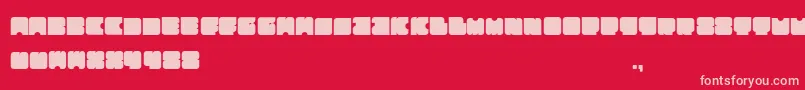 Squares Font – Pink Fonts on Red Background