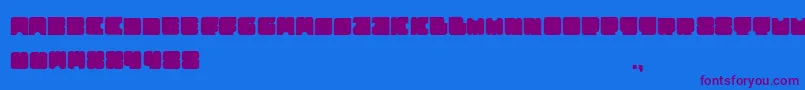 Squares Font – Purple Fonts on Blue Background