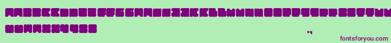 Squares-Schriftart – Violette Schriften auf grünem Hintergrund