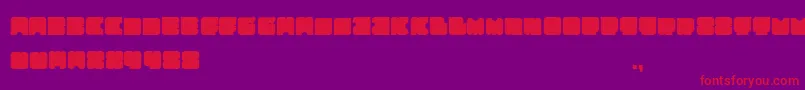 Squares-fontti – punaiset fontit violetilla taustalla