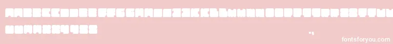 フォントSquares – ピンクの背景に白い文字