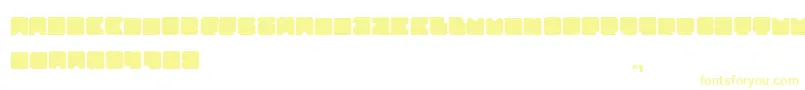 Squares Font – Yellow Fonts on White Background