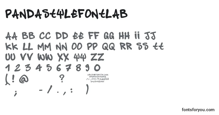 A fonte PandastyleFontlab – alfabeto, números, caracteres especiais