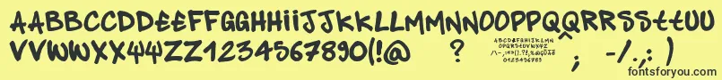 PandastyleFontlab Font – Black Fonts on Yellow Background