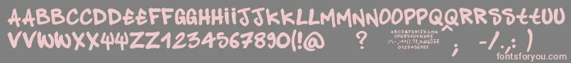 PandastyleFontlab Font – Pink Fonts on Gray Background