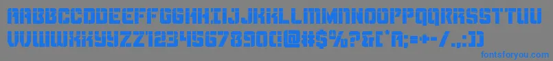 Thundertrooperlaser-Schriftart – Blaue Schriften auf grauem Hintergrund