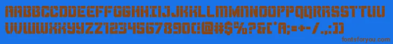 Thundertrooperlaser Font – Brown Fonts on Blue Background