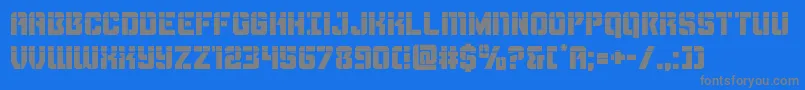 Thundertrooperlaser Font – Gray Fonts on Blue Background