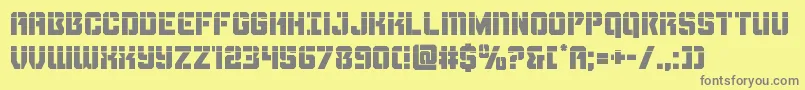 Thundertrooperlaser Font – Gray Fonts on Yellow Background