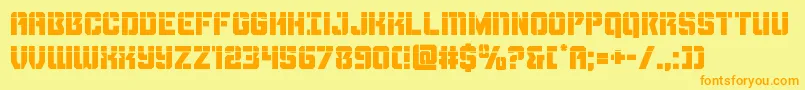 Thundertrooperlaser Font – Orange Fonts on Yellow Background