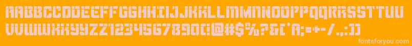 Thundertrooperlaser-Schriftart – Rosa Schriften auf orangefarbenem Hintergrund