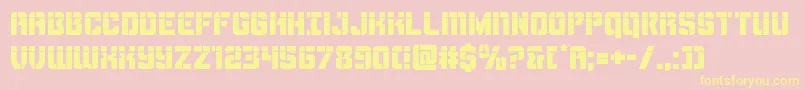 Thundertrooperlaser Font – Yellow Fonts on Pink Background