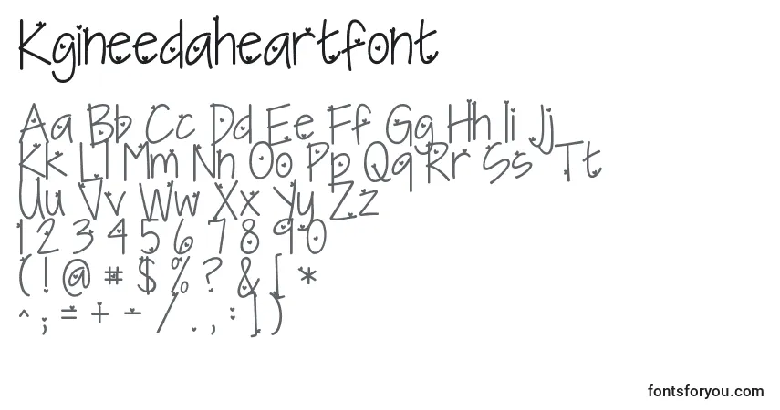 Fuente Kgineedaheartfont - alfabeto, números, caracteres especiales