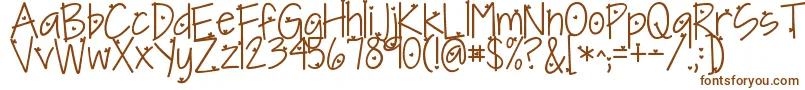 フォントKgineedaheartfont – 茶色のフォント