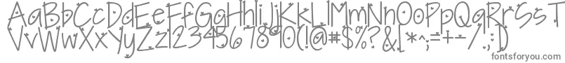 フォントKgineedaheartfont – 灰色のフォント