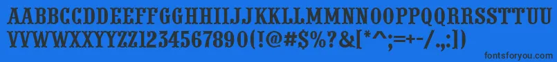 PresentumnrRegular Font – Black Fonts on Blue Background