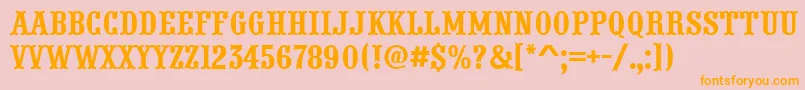 PresentumnrRegular Font – Orange Fonts on Pink Background