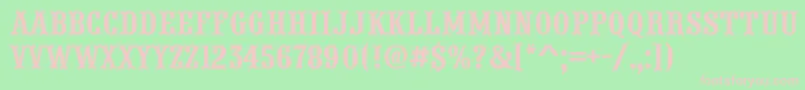 Шрифт PresentumnrRegular – розовые шрифты на зелёном фоне