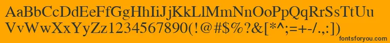 Cyrillictimes Font – Black Fonts on Orange Background