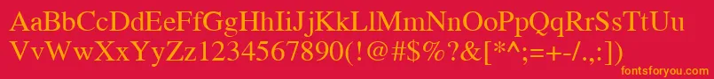 Cyrillictimes Font – Orange Fonts on Red Background