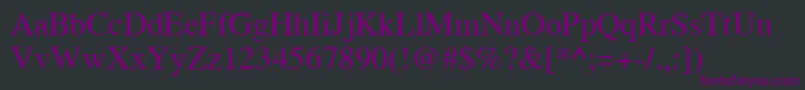 Czcionka Cyrillictimes – fioletowe czcionki na czarnym tle