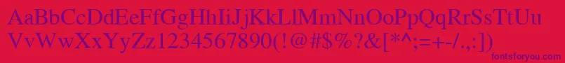 Cyrillictimes Font – Purple Fonts on Red Background