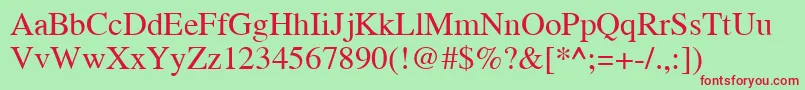 Cyrillictimes Font – Red Fonts on Green Background
