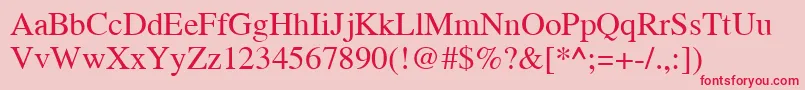 Cyrillictimes Font – Red Fonts on Pink Background