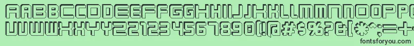 Karnivof Font – Black Fonts on Green Background