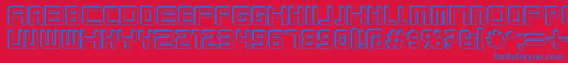 Karnivof Font – Blue Fonts on Red Background