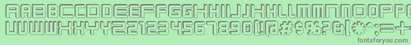 Karnivof Font – Gray Fonts on Green Background