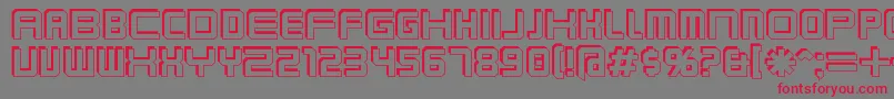 Karnivof Font – Red Fonts on Gray Background