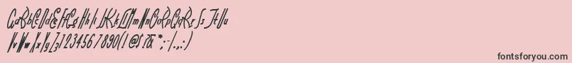 fuente Littlerickeynf – Fuentes Negras Sobre Fondo Rosa