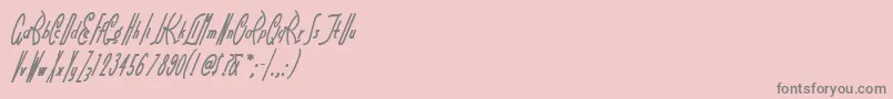 Fonte Littlerickeynf – fontes cinzas em um fundo rosa