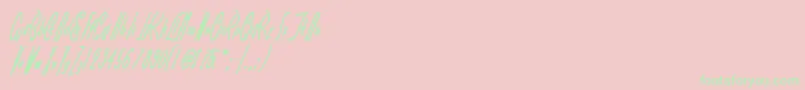 Littlerickeynf-Schriftart – Grüne Schriften auf rosa Hintergrund