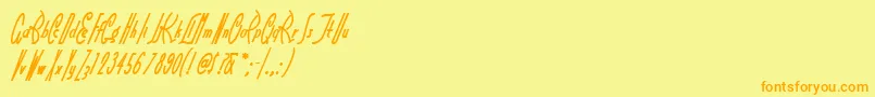 En savoir plus sur la police Littlerickeynf Police Littlerickeynf – polices orange sur fond jaune