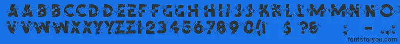 ShrapnelRegular Font – Black Fonts on Blue Background