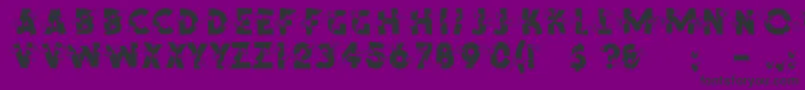 フォントShrapnelRegular – 紫の背景に黒い文字