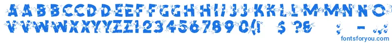 Шрифт ShrapnelRegular – синие шрифты на белом фоне