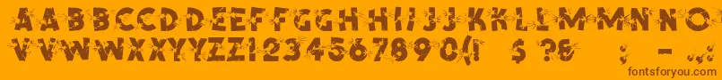 ShrapnelRegular Font – Brown Fonts on Orange Background